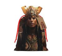 Antiguo Egipto Tribe Series - Bolsa pequeña con cordón para regalos, bolsa de regalo reutilizable, para regalos de vacaciones y fiestas