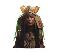 Antiguo Egipto Tribe Series - Bolsa pequeña con cordón para regalos, bolsa de regalo reutilizable, para regalos de vacaciones y fiestas