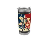 Antiguo Guerrero Lobo Roma REMUS Legend Hero Vaso térmico de acero inoxidable de doble pared