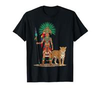 Antiguo Guerrero Maya Jaguar Azteca Arte Indígena México Camiseta