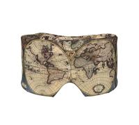 Antiguo mapa del mundo con diseño de globo terráqueo para dormir, máscara suave y transpirable, ideal para viajes, meditación y uso nocturno