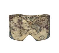 Antiguo mapa del mundo con estampado de globo terráqueo para viajes, máscara de bloqueo de ruido y cubierta de luz, ayuda para dormir