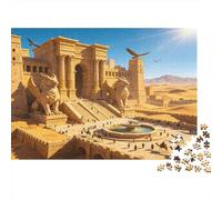 Antiguo Palacio del Desierto Puzzle de 1000 Piezas Papel Puzzle para Adultos Arquitectura Monumental Relajante Hogar Regalo Familiar 38x26cm/1000pcs