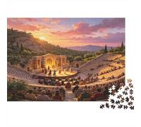 Antiguo Teatro al Aire Libre Puzzle de 1000 Piezas Papel para Adultos Escenario al Atardecer Puzzle para Toda la Familia Relajación Decoración Regalo 70x50cm/1000pcs
