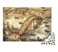 AntiguoChinoPuente 1000 Piezas Escena del puente antiguo Rompecabezas En Cartón Reciclado Regalo Divertido Actividad En Casa Para Adultos Reto Regalo Para Mujeres Y Hombres Aniversario 52x38cm/1000pcs