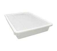 ANTIHUMEDADES Bandeja Blanca para uso con alimentos (10,7l, con tapa) - Carnicerías, pescaderías, restaurantes, cocinas, hostelería, catering...