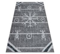 ANTIKA alfombra 118 tek azteca lavable - gris 120x170 cm