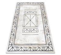 ANTIKA alfombra 125 tek marco moderno griego lavable - beige / gris 120x170 cm
