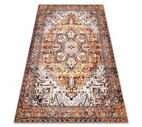 ANTIKA alfombra ancret honey adorno sunset lavable - crema / naranja 120x170 cm