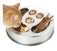 Antiladridos de Acero Inoxidable - Estación de Lamido Interactiva Antideslizante,Antideslizante de Alimentación Lenta | para Uso en Interiores, Hogar, Viajes, Jaulas, Adiestramiento de Cachorros