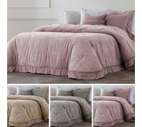 Antilo BOUTI Modelo Isla con Volante - edredón bouti para otoño Invierno. (Cama 150/160 (250 x 270 cm.), Arena doré)