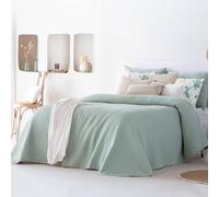 Antilo Colcha Bouti Modelo Linette de Fundeco Primavera otoño (Verde, Cama 90 (180 x 270 cm.))