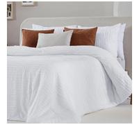 ANTILO TEXTIL Edredón Colcha boutí Charlise Fundeco (Blanco, 150 cm)