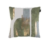 ANTILO TEXTIL - Funda Cojín 45x45 - Diseño Abstracto con Pinceladas Brillantes - Color Verde - Cierre con Cremallera - No Incluye Relleno (Print-20 Verde)