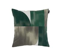 ANTILO TEXTIL - Funda Cojín 45x45 - Diseño Geométrico Reversible - Color Verde - Cierre con Cremallera - No Incluye Relleno (Print 23)