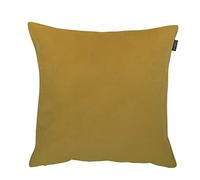ANTILO TEXTIL - Funda Cojín 45x45 - Diseño Terciopelo Mate - Color Oro - Cierre Cremallera - No Incluye Relleno (Polenta Oro)