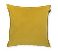 ANTILO TEXTIL - Funda Cojín 50x30 - Diseño Terciopelo Mate - Color Mostaza - Cierre Cremallera - No Incluye Relleno (Polenta Mostaza)