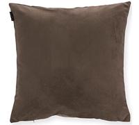 ANTILO TEXTIL - Funda Cojín 50x70 - Diseño Terciopelo Mate - Color Taupe - Cierre Cremallera - No Incluye Relleno (Polenta Taupe)