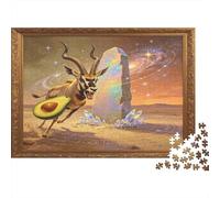 Antílope Fantástico Portal Cósmico Puzzle de 1000 Piezas Papel para Adultos Mundo Soñado Relajación Enfoque Interacción Familiar Decoración Regalo 38x26cm/1000pcs