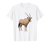 Antílope Oryx Árabe Gemsbok Animal Espíritu Sudafricano Camiseta gráfica económica, Hombre, Blanco, S