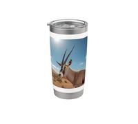 Antílope Oryx Árabe Gemsbok Animal Espíritu Sudafricano Vaso térmico de acero inoxidable de doble pared