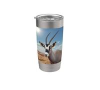 Antílope Oryx Árabe Gemsbok Animal Espíritu Sudafricano Vaso térmico de acero inoxidable de doble pared