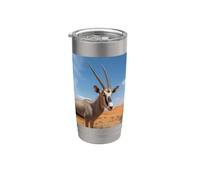 Antílope Oryx Árabe Gemsbok Animal Espíritu Sudafricano Vaso térmico de acero inoxidable de doble pared