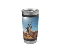 Antílope Oryx Árabe Gemsbok Animal Espíritu Sudafricano Vaso térmico de acero inoxidable de doble pared