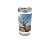Antílope Oryx Árabe Gemsbok Animal Espíritu Sudafricano Vaso térmico de acero inoxidable de doble pared