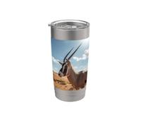 Antílope Oryx Árabe Gemsbok Animal Espíritu Sudafricano Vaso térmico de acero inoxidable de doble pared