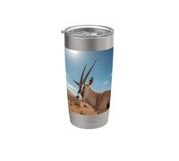 Antílope Oryx Árabe Gemsbok Animal Espíritu Sudafricano Vaso térmico de acero inoxidable de doble pared