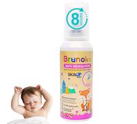 Antimosquitos Bebé Loción Anti-Mosquitos y Anti Chinches - Apta para cuerpo y cara de infantes, 8 horas de protección contra mosquito tigre (aroma cítrico floral) - Brunoko & PSA Skin 2P