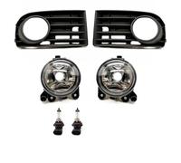 Antiniebla Delanteras para Golf 5 para A5 MK5 R32 2004 2005 2006 2007 2008 2009 Autopartes Faros Antiniebla Lámparas Rejillas Cubierta Y Cable Halógeno LED Luz Niebla Delantera(Halogen and Cover)