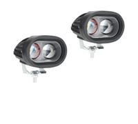 Antiniebla Foco LED Advertencia Montacargas 2000 Faros Delanteros Camión Motocicleta CC 10-48 V 20 W Lente 4D Trabajo Luz Antiniebla ATV(2piece)