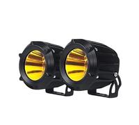 Antiniebla Moto Faros LED Redondos 3 Pulgadas 50 W Motocicleta Todoterreno Conducción Trabajo Antiniebla Para Camión Para UTV Todoterreno(Amarillo)