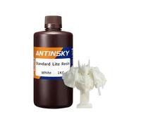 Antinsky Impresora 3D Standard Lite Resin Resina de curado UV Fotopolímero de 405 nm para LCD/DLP Alta actividad Alta precisión Baja contracción Curado rápido Gran estabilidad Bajo olor blanco 1kg