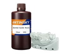 Antinsky Resina de guía dental para impresora 3D DLP LCD Curado UV 405nm para esterilización a alta temperatura Perforación de bajo olor Roscado Alta precisión Alta resistencia Transparente 1KG