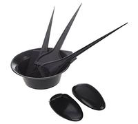 ANTIOCH 5Pcs Peluqueria Cepillos Tazon Combo Pata Color Colorante Tinte Herramienta Set Pata Colorear Kit Negro