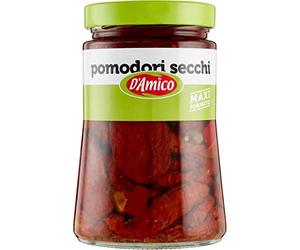Antipasto Pomodori secchi in olio di semi, tomates secos 1 x 290 g | Specialità mediterranea già condita; ideal para bruschetta, ensalada y entrantes, peso neto total 290 g