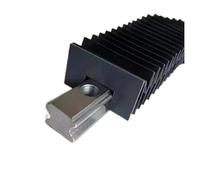 antipolvo de guía lineal CNC for riel Carril de guía lineal HGR15 HGR20 HGR25 HGR30 tipo Flexible accodion fuelle protector cubiertas a prueba polvo para(HG25,800mm)
