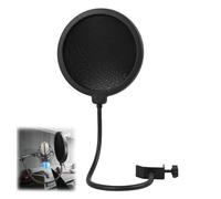 Antipop Microfono, Filtro Anti-Pop para Micrófono Doble Capa Protectora, Brazo Flexible, Abrazadera Ajustable, para Estudios de Grabación y Emisoras de Radio, Accesorios para micrófono