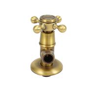 Antique Brass Triple-cornered Valve Water Control Valve Bathroom Tap Water Valve 1/2x1/2 Brass Angl