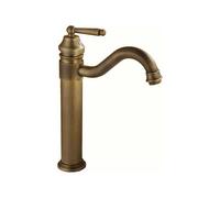 Antique Copper Bathroom Faucet, Solid Brass Construction with Ceramic Valve Core for Drip-Free Operation, 360 Degree Swivel Spout for Easy Use In