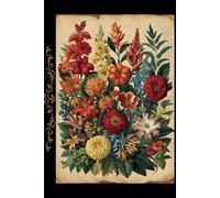 Antique Floral Journal: 120 Lined pages with decorative flourish, notebook, diary, gift, for school, office supplies, hardcover