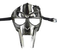 ANTIQUE HANDICRAFT HUB Super Gladiator - Casco forjado a mano Sca-Larp romano griego Mf Doom Prop, plata, tamaño estándar para adultos