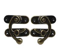 Antique Hook HaSP - decorativa retro con cierre de pestillo, estilo vintage, mecanismo de bloqueo de balancín izquierdo adornado derecho con mecanismo de bloqueo de balancín, hardware de fijación