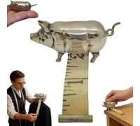 Antique-Inspired Pig Mini Tape Measure - Retractable Metal Small Pocket Ruler - Vintage Brass Animal Soft Measuring Tape for Sewing, Body Fabric & DIY Crafts