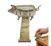 Antique-Inspired Pig Mini Tape Measure, Vintage Metal Pig Retractable Soft Tape Measure, Cute Animal Tape'S Measures For Sewing & Crafts, Collectors, Sewing Lovers Gifts (1Pcs)
