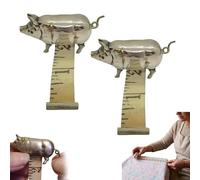Antique-Inspired Pig Mini Tape Measure, Vintage Metal Pig-Shaped Retractable Measuring Tape, Cute Animal Portable Small Sewing Tapes for Crafts,Quilting,Tailoring,DIY Projects,Collectible Decor
