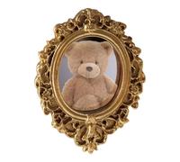 Antique Mirror - Rustic Resin Wall Art | Elegant Small Decorative Accent with Vintage Style, Compact Mirror with Functional Design for Bedroom, Apartment, Dorm, Office, Living Room, Birthday Party